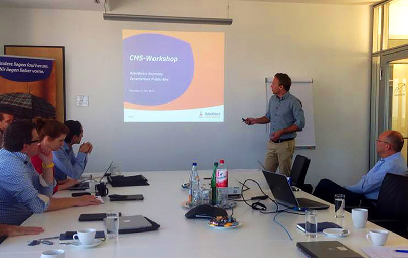 Leading a CMS strategy workshop. Rabobank CMS Workshop